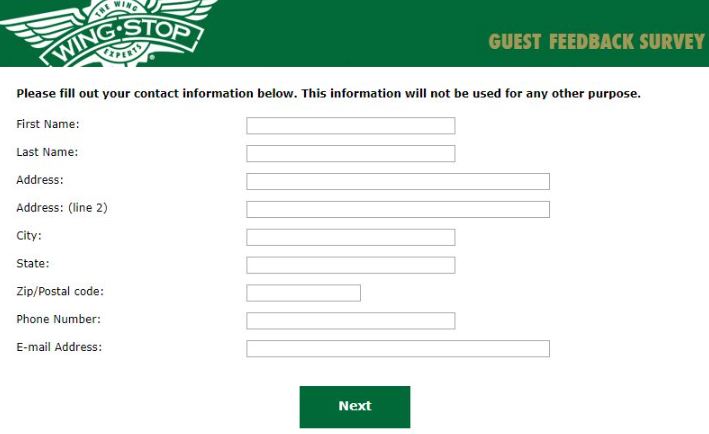 Wingstop Survey